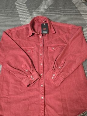 Levi's Red Pearl Snap Western Shirt